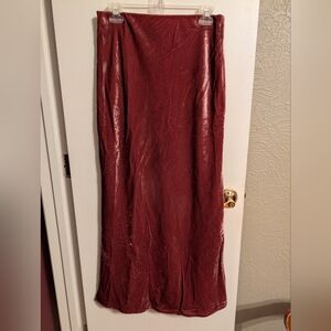 Anthropologie Tilda Maxi Slip Skirt Velvet Mauve Small